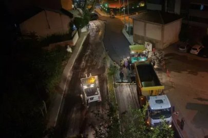 Bursa'da Büyükşehir ekiplerinden ulaşımda gece mesaisi